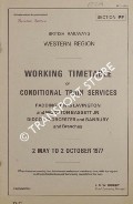 Working Timetable of Conditional Train Services - Section PF - Paddington to Lavington and Wootton Bassett Jn; Didcot, Worcester and Banbury, 2 May to 2 October 1977 by British Railways Western Region